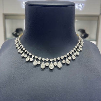 Picture of Diamond 10.95 Carat Necklace in 18K White Gold