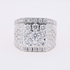 Picture of Natural Square cut Diamond and Gold Band Ring